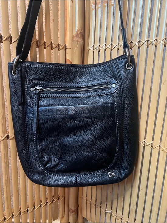 The Sak Handbags - The Sak Black Pebbled Leather Shoulder crossbody Bag